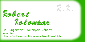 robert kolompar business card
